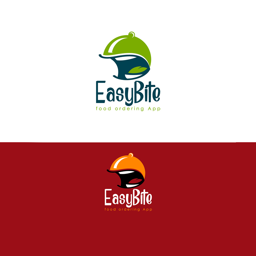 Abstract Best Logo Design for food ordering app easybite