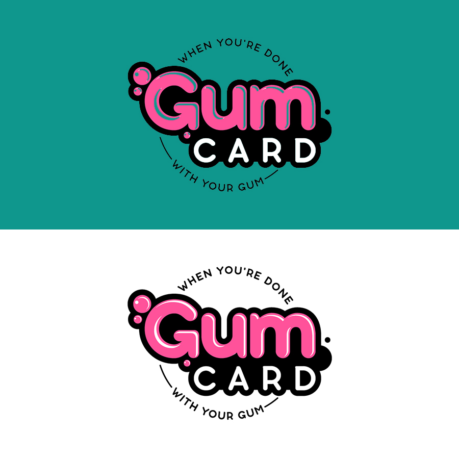 Abstract Logo design for gum card