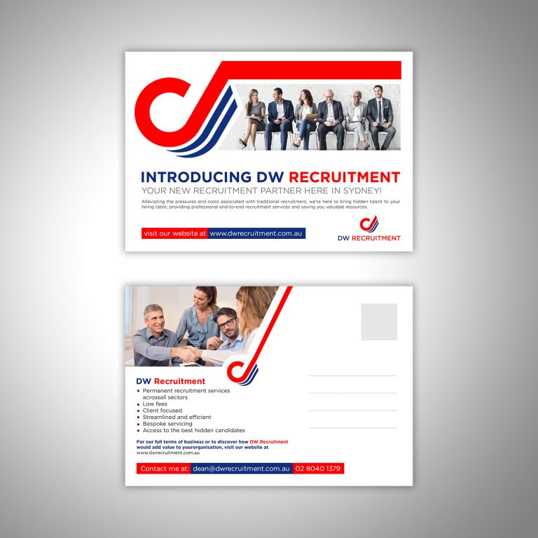 Postcard designs for Recruitment
