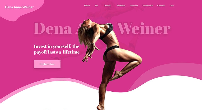 Modern and clean web Design for health and fitness