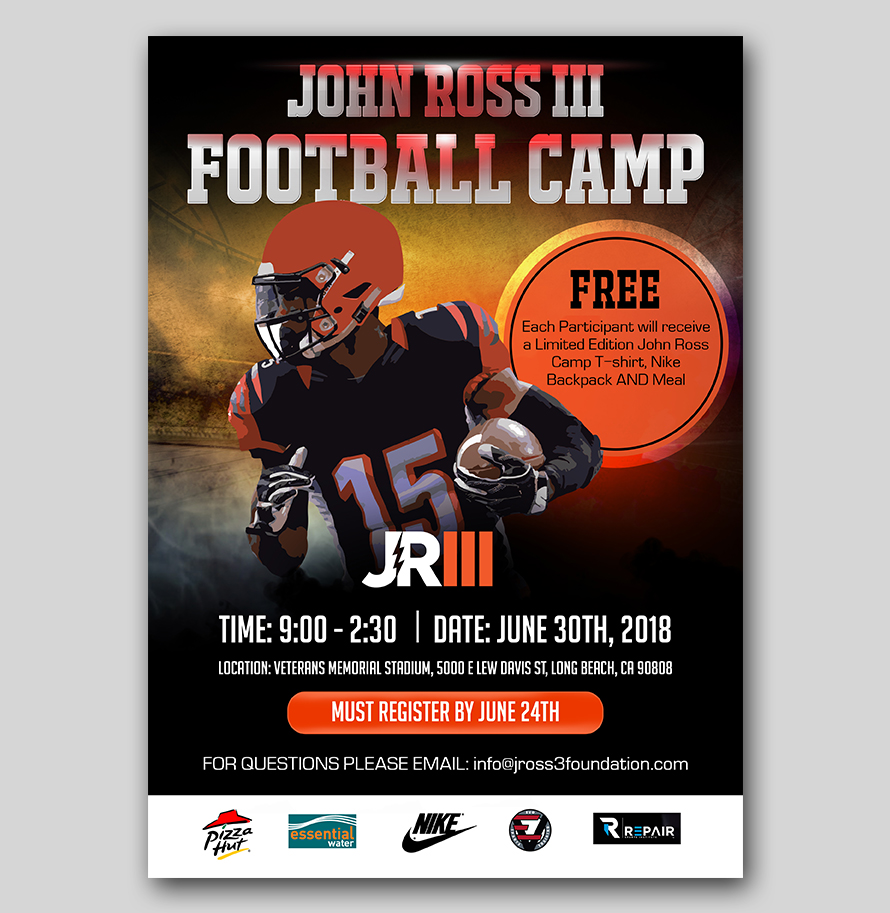 Flyer Designs for football camp