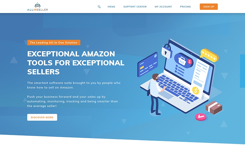 Graphical-uiux web design for Amazon tools software