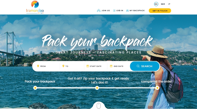 Landing Page Design for Travel