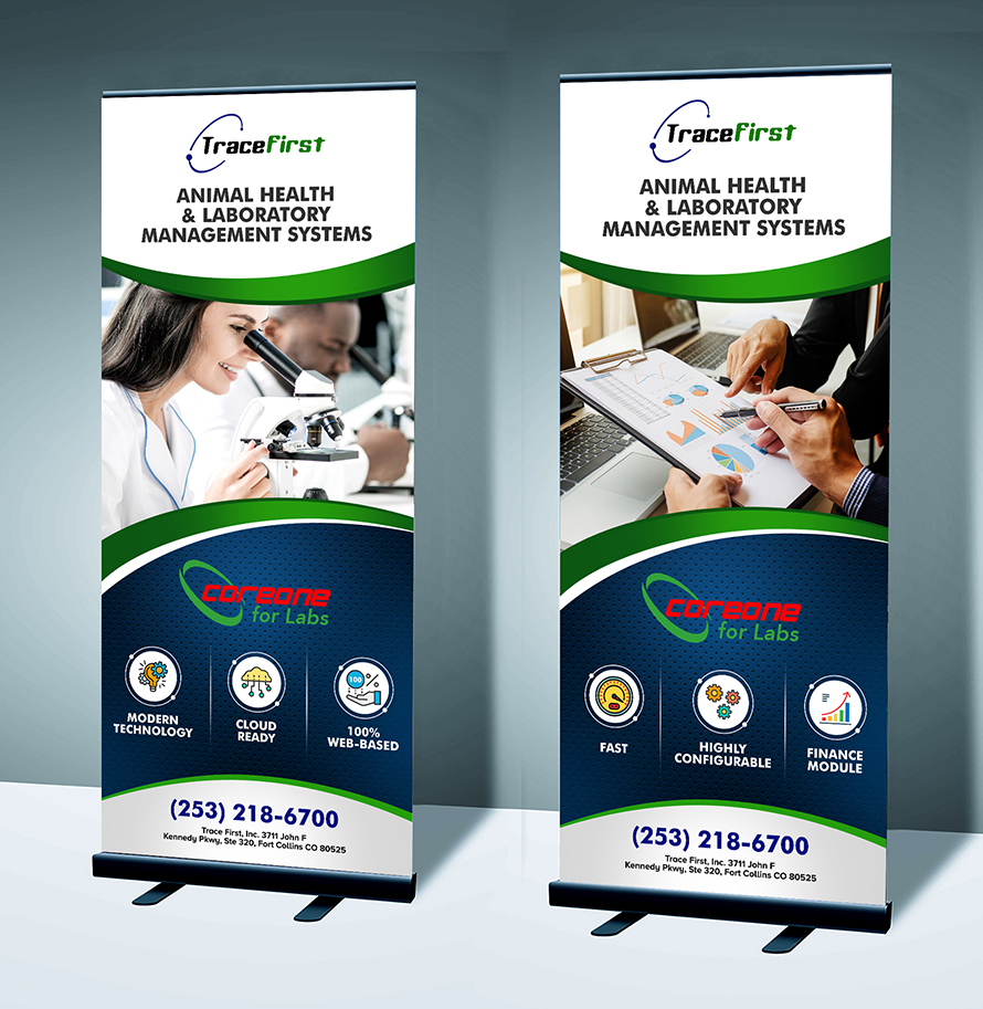 Standee designs for Animal Health and Laboratory