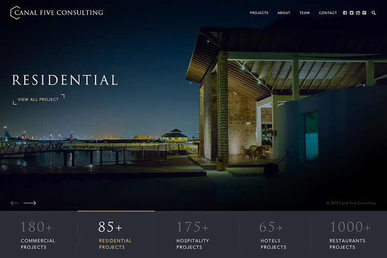 Parallax web Design for residential