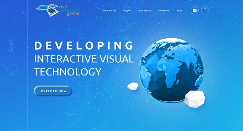 Parallax web Design for visual 3d