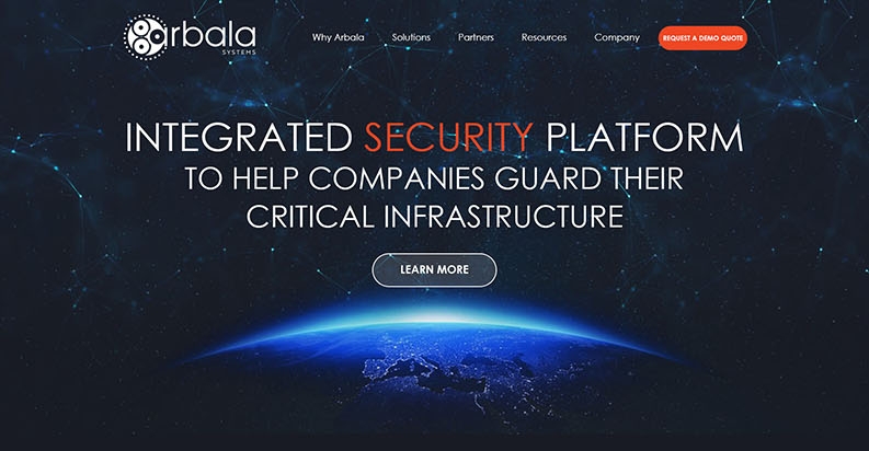 Parallax web Design for security platform
