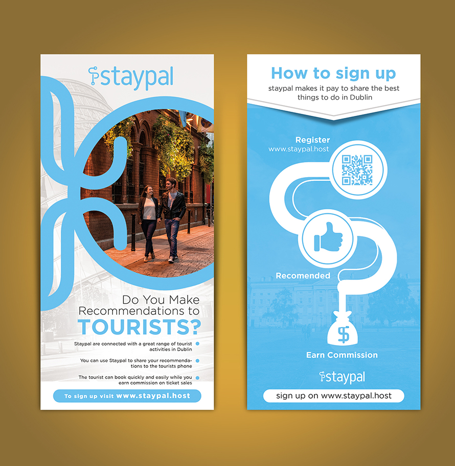 Rack card designs for guest engagement tools for Hotels, Hostels and alternative accommodation providers