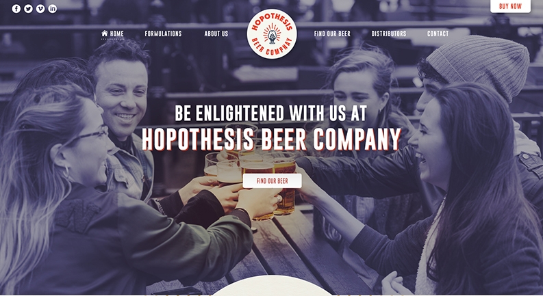 Retro web Design for beer company