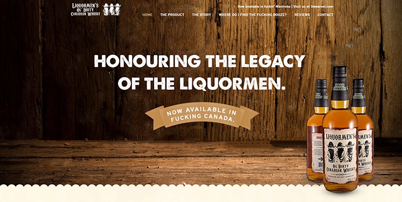 Retro web Design for Liquor