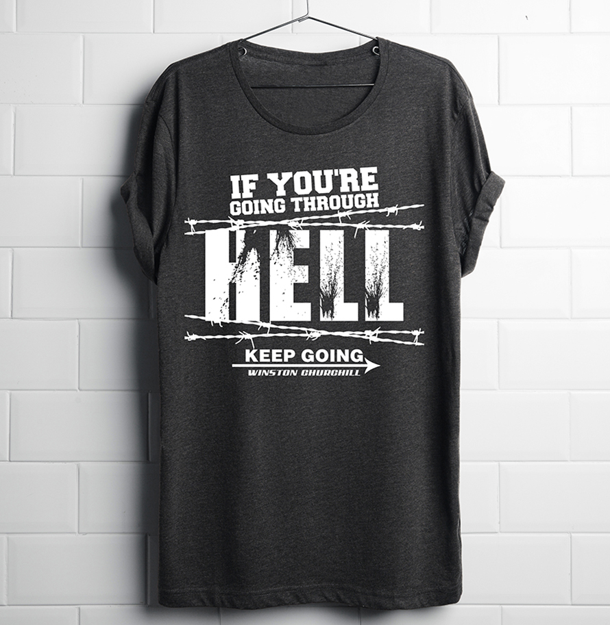 T-shirt designs for keep going