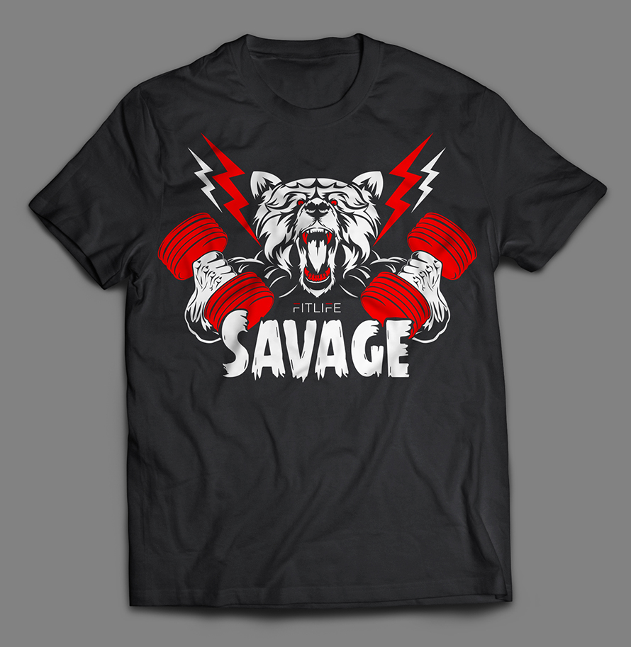 T-shirt designs for Fitlife Savage