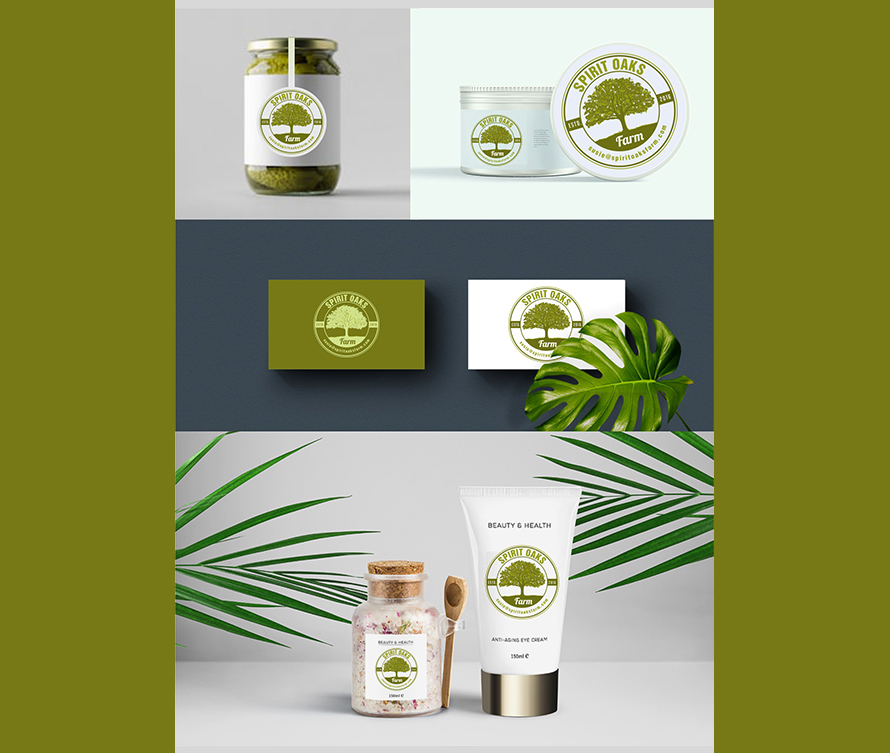 Emblem Logo Design for organic beauty products