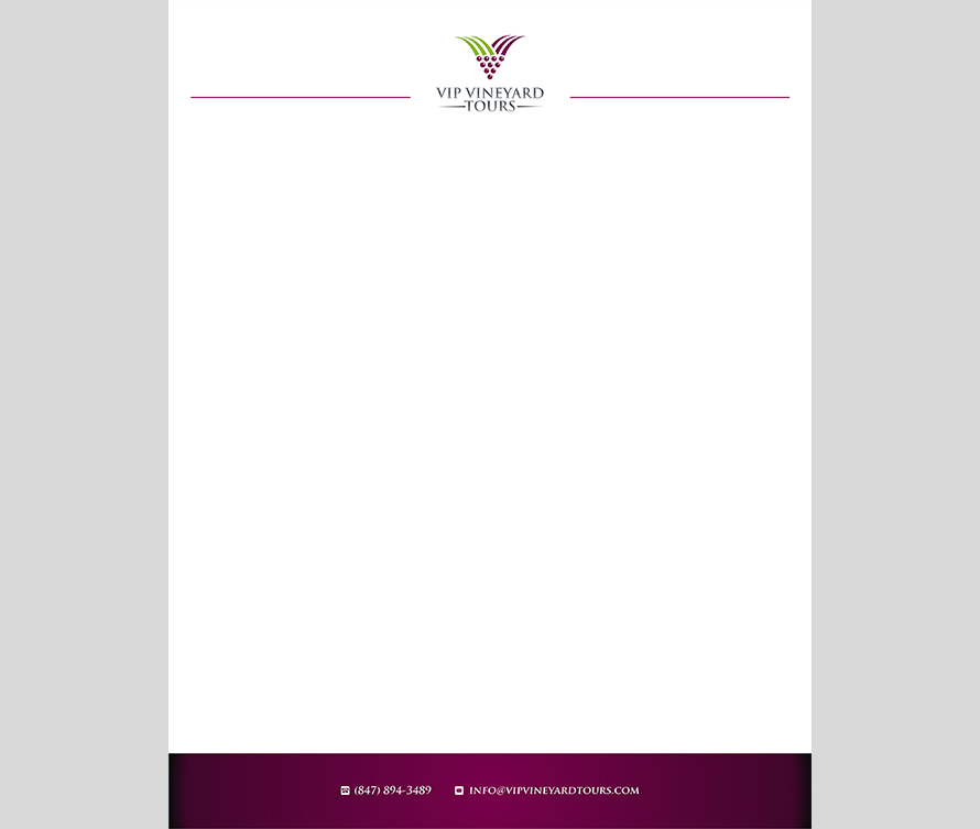 Business Stationery Designs for VIP vineyard tours
