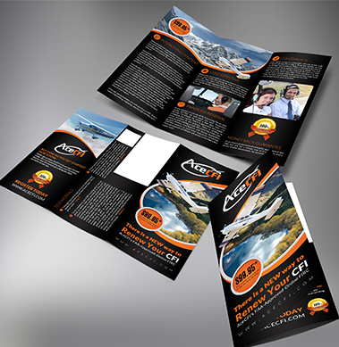 Brochure Design for Online Flight Instructor Refresher Course