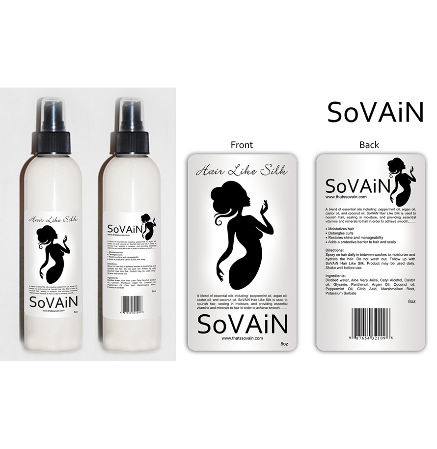 Label Design for hair styling products