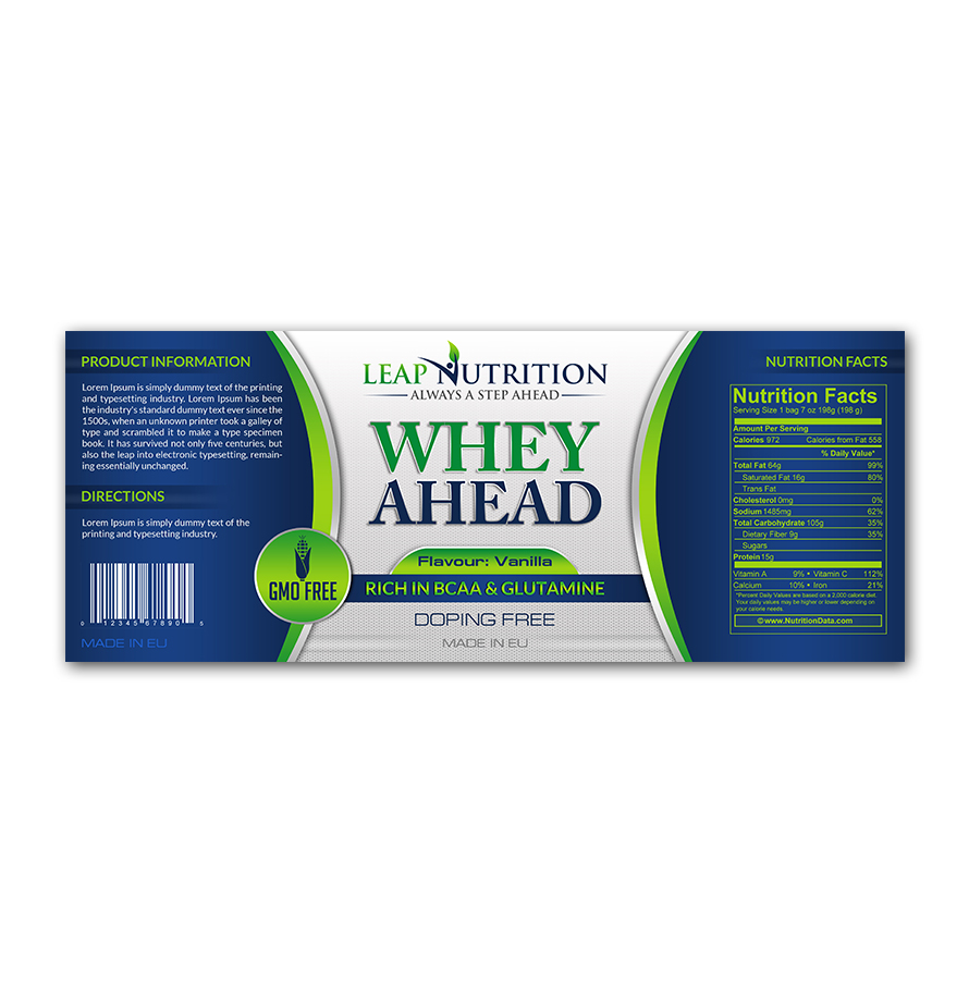 Label Design for nutrition products