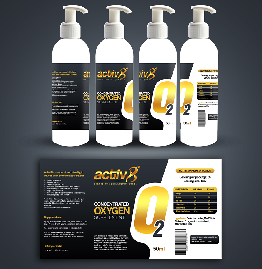 Label Design for concentreted oxygen supplement