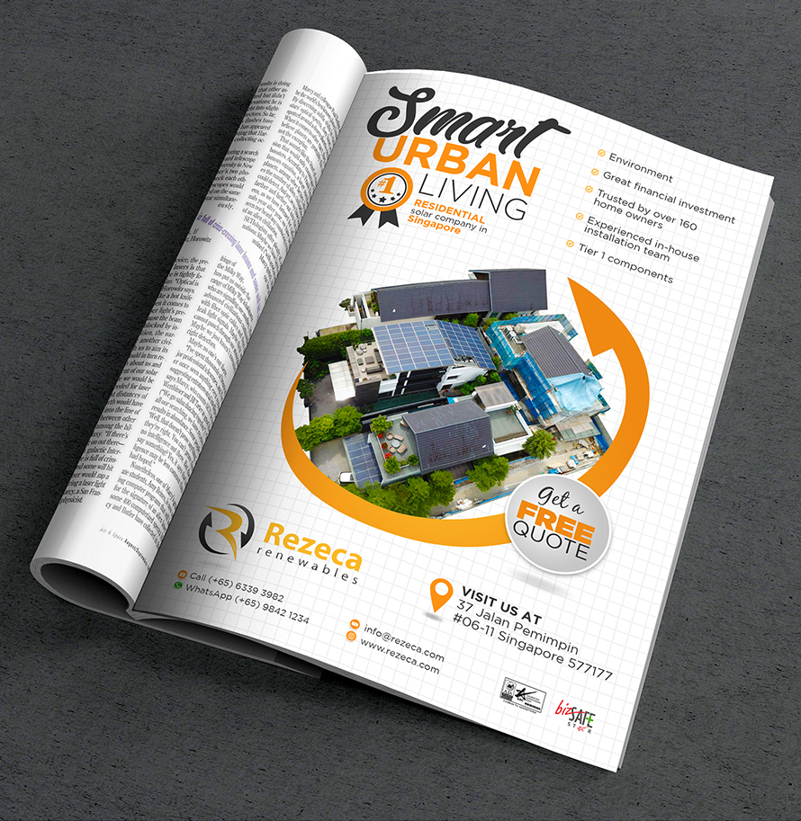 Leaflet Designs for Singapore solar company