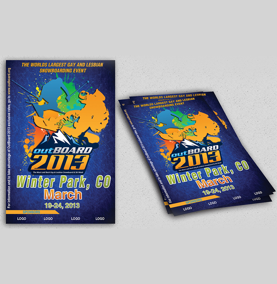 Leaflet Designs for snowboard event