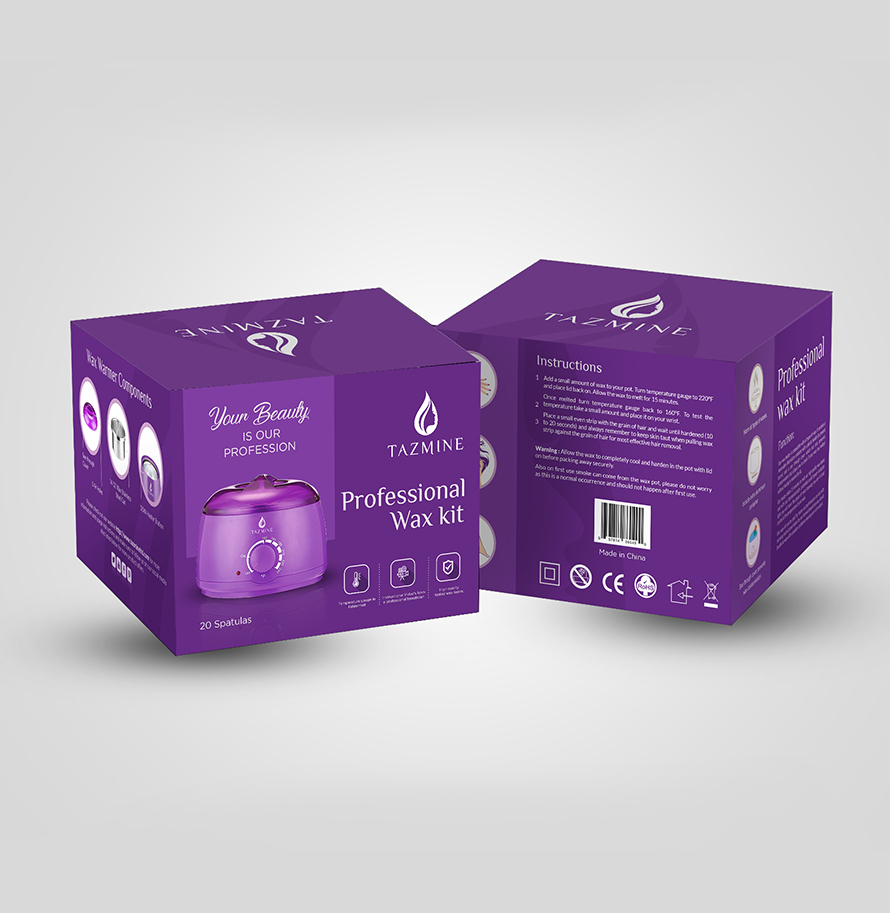 Packaging design for Hair Removal Waxing Kit