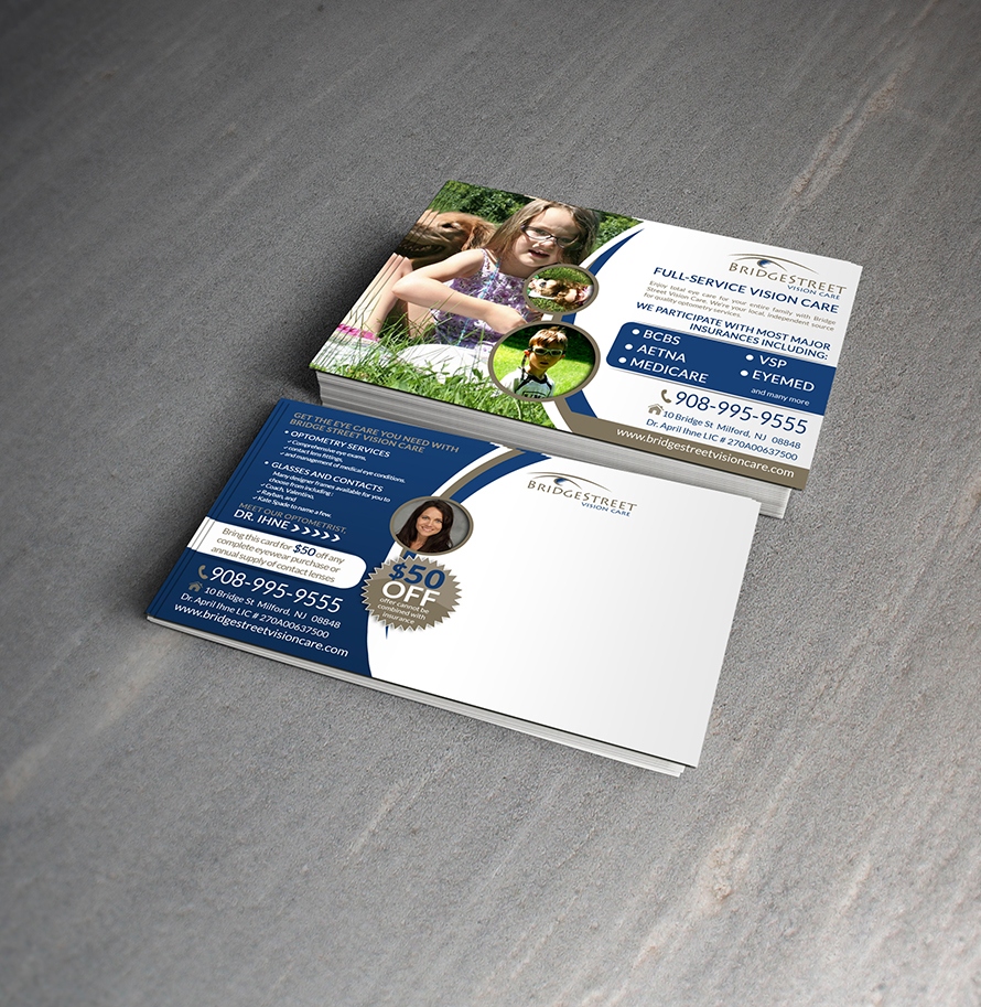 Postcard designs for vision care