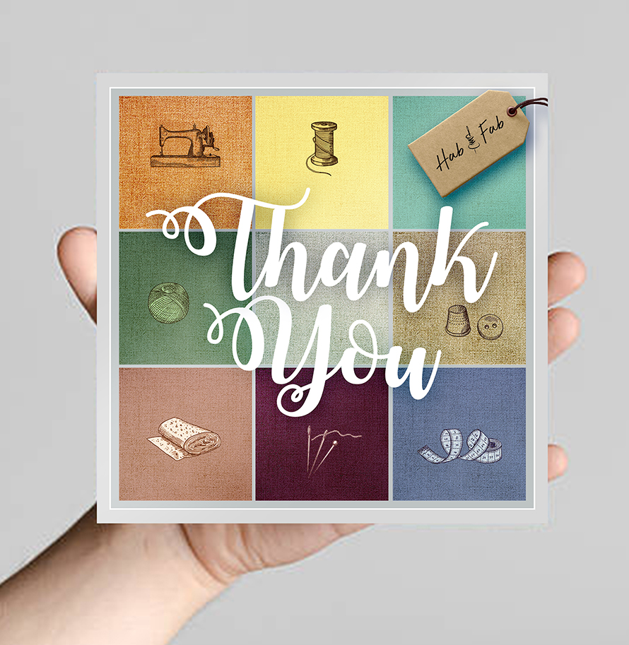 Postcard designs for Thank You