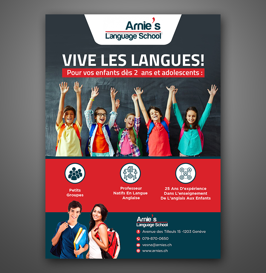 Flyer designs for Language school