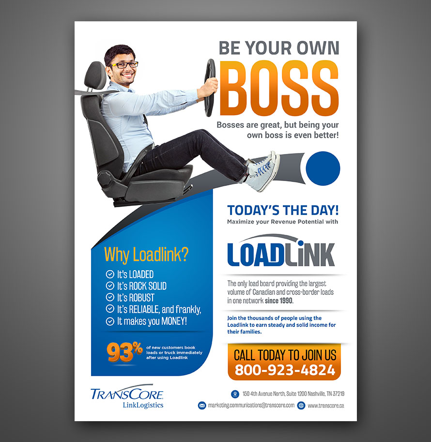 Flyer designs for Link Logistics