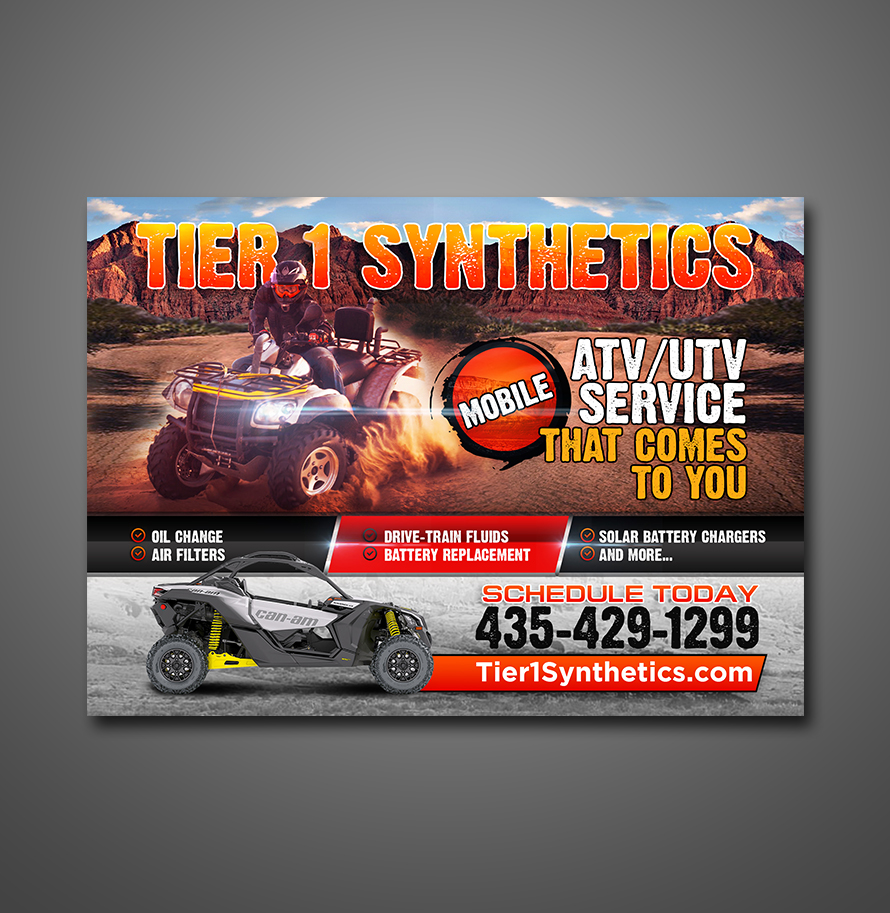 Postcard designs for Mobile ATV service