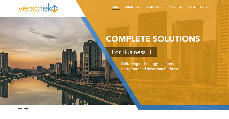 Website designs for IT and business services – VersaTek