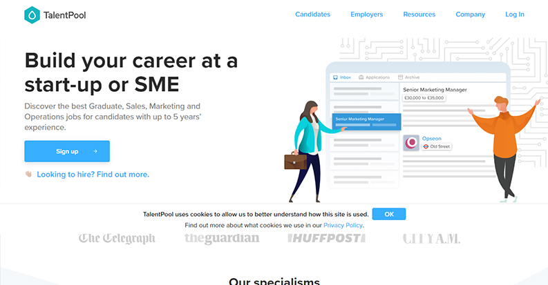 Website designs for job opportunities & advice – Talent Pool