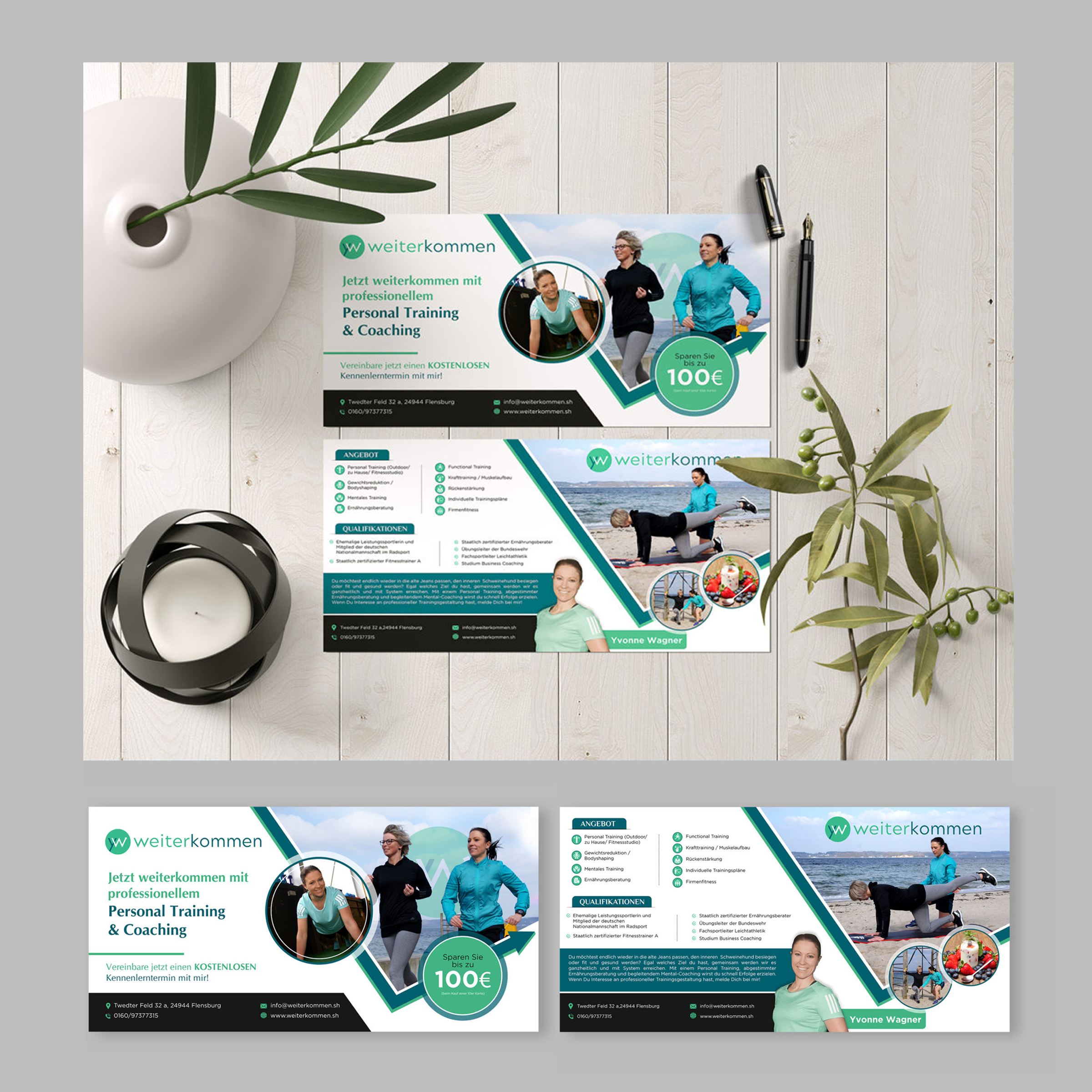 Postcard Designs for personal Training & Coaching