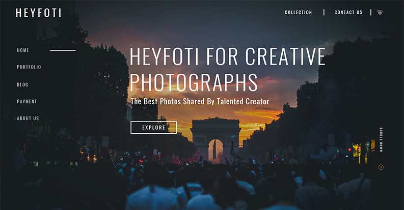 website designs for Heyfoti