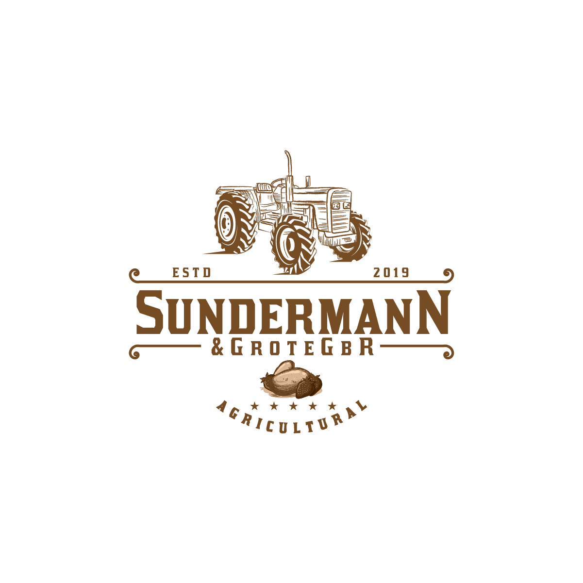 Emblem Logo Design for Agricultural