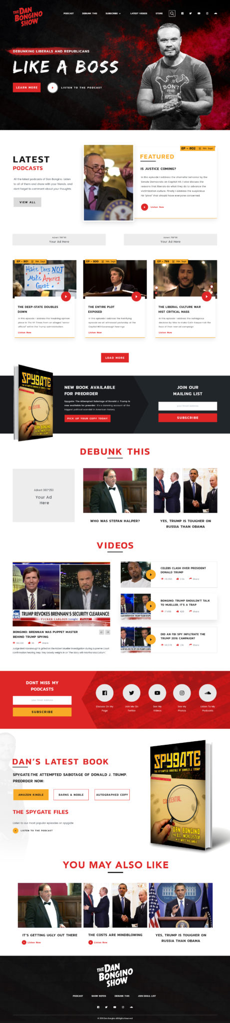 WEBSITE DESIGNS FOR Podcast The Dan Bongino show