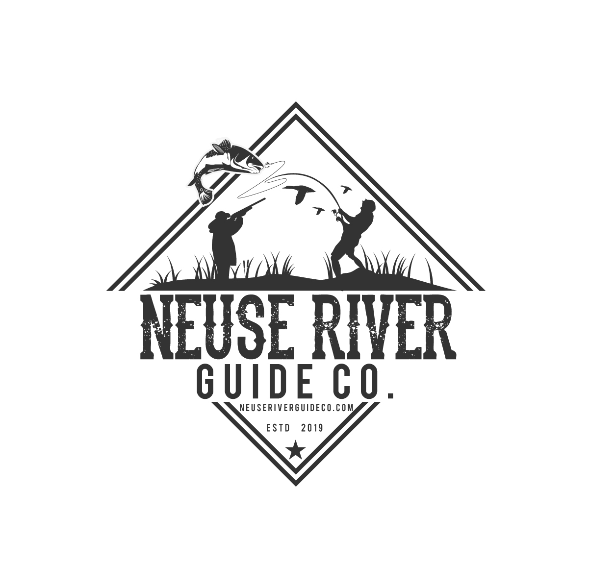 Emblem Logo Design for Neuse river