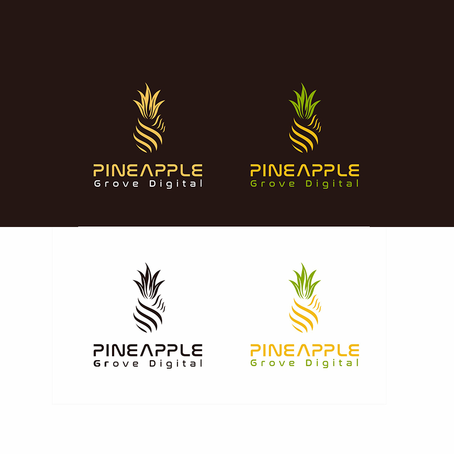 Iconic logo design for Pineapple grove digital