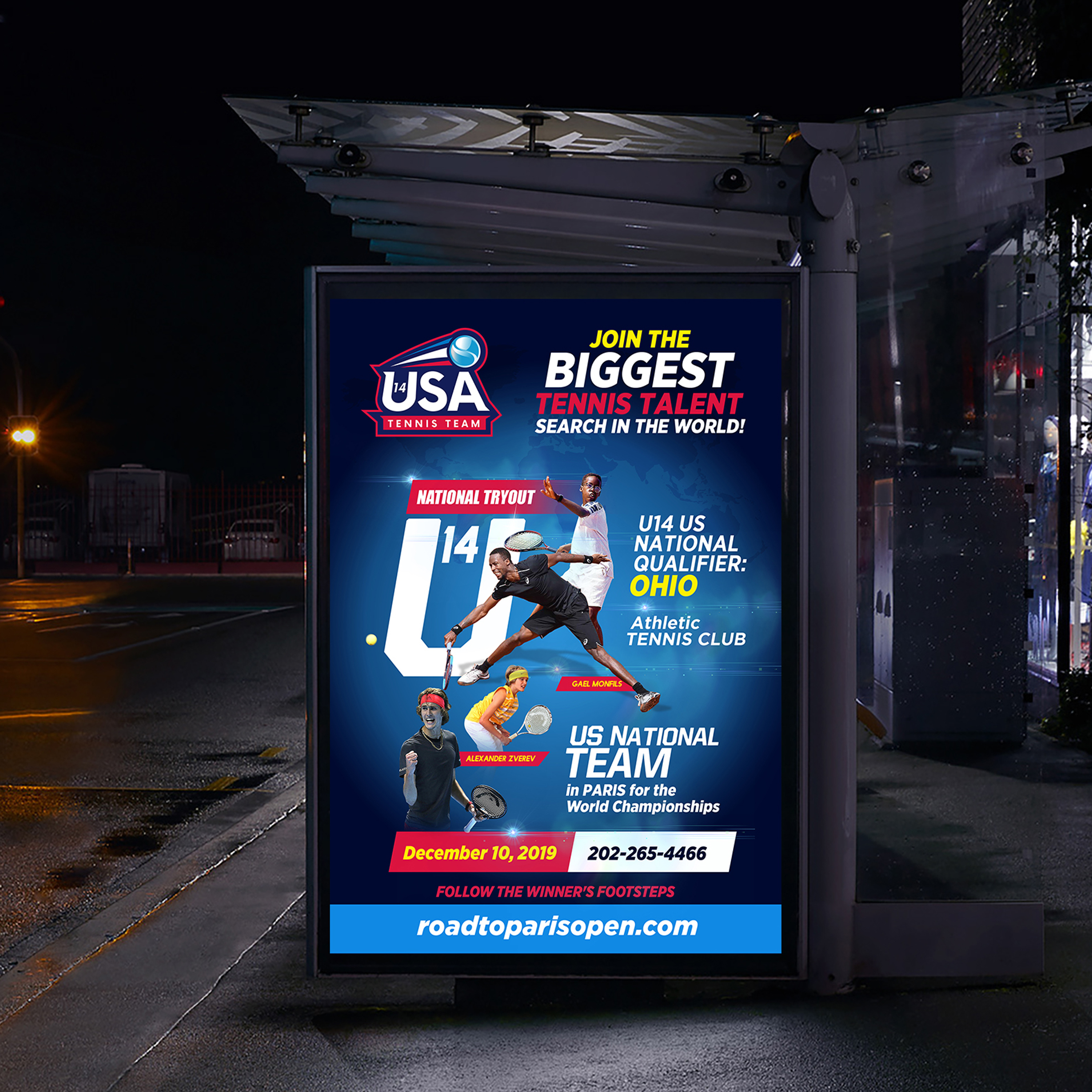 POSTER DESIGNS FOR USA TENNIS TEAM